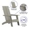 Flash Furniture Gray Modern 2 Slat Back Adirondack Chairs, PK2 2-JJ-C14509-GY-GG - alternate 4